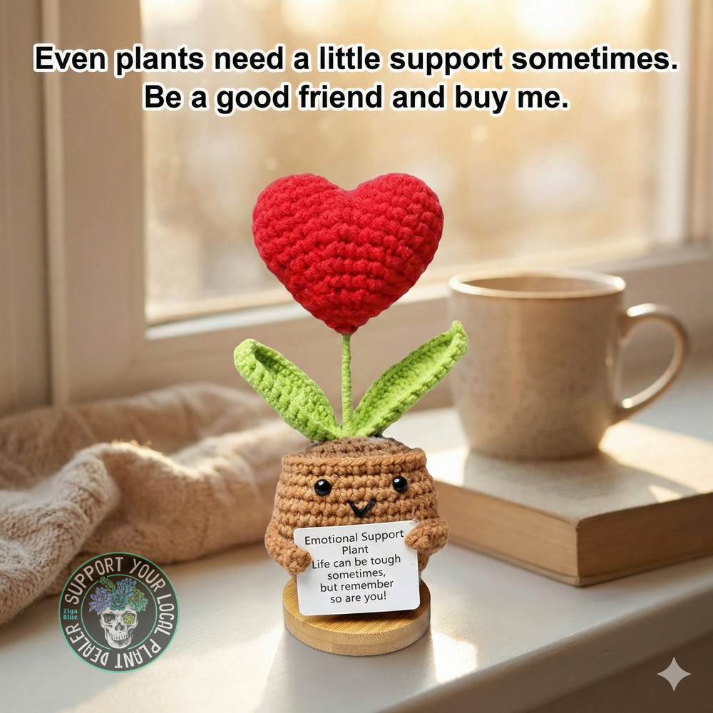 Emotional Support Plant - Heart Crochet Plush 🌱
