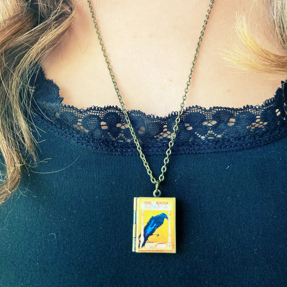"The Raven" Book Locket