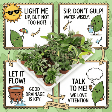 2.5 - Inch Assorted Hoya Collection – The "Low - Maintenance" Plant Party Starter - Ziya Blue