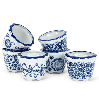 3" Blue and White Assorted Planter - Ziya Blue