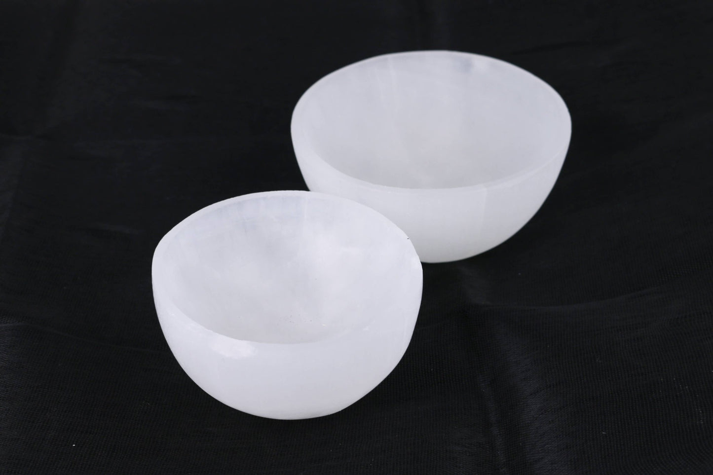 3" Deep Selenite Smudge Bowl - Ziya Blue