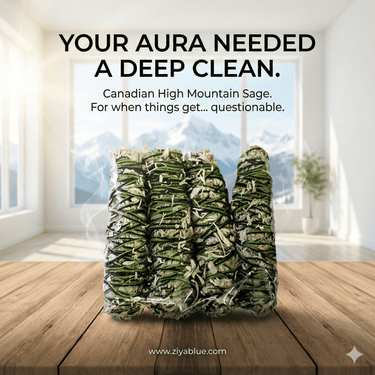 4" Canadian High Mountain Sage – The "Total Reset" Smudge Stick - Ziya Blue