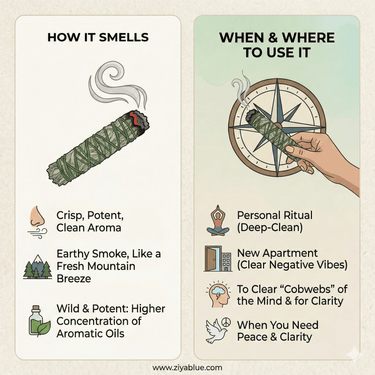 4" Canadian High Mountain Sage – The "Total Reset" Smudge Stick - Ziya Blue