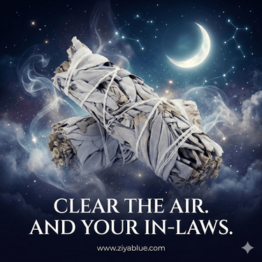 4 - Inch White Sage Smudge Stick - Ziya Blue