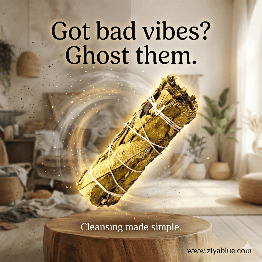 4" Yerba Santa Sage Stick – The "Holy Herb" Heart Healer & Smudge Bundle - Ziya Blue