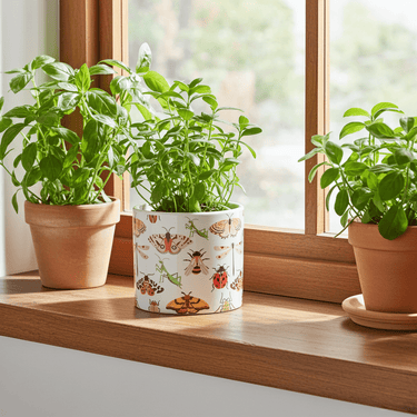 4.5" All Over Bugs Planter - Ziya Blue