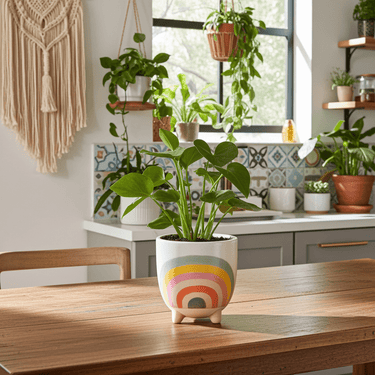 4"Rainbow Planter with Legs - Ziya Blue