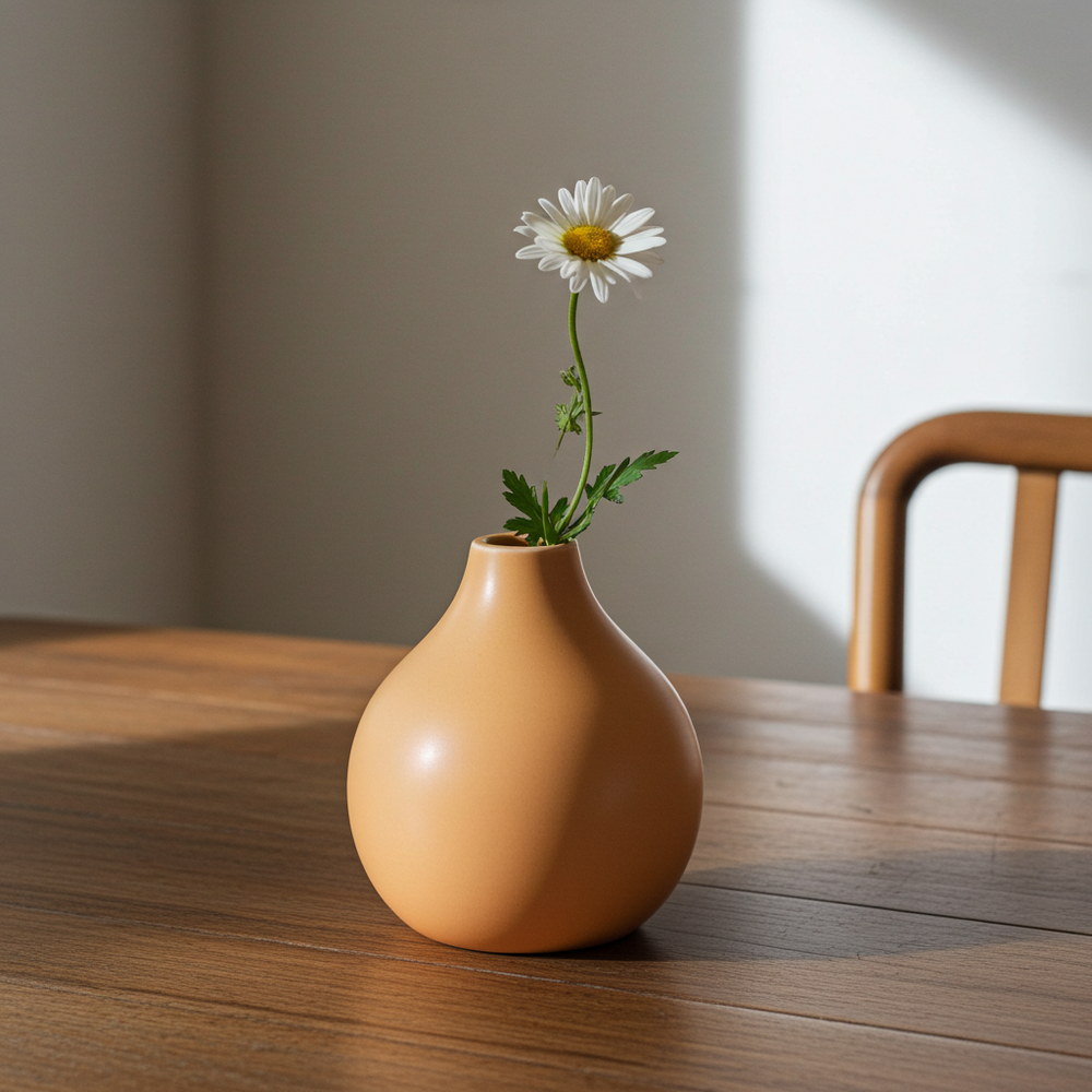 Ochre Matte Vase