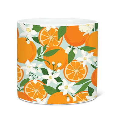 6.5" Orange & Blossom Planter - Ziya Blue