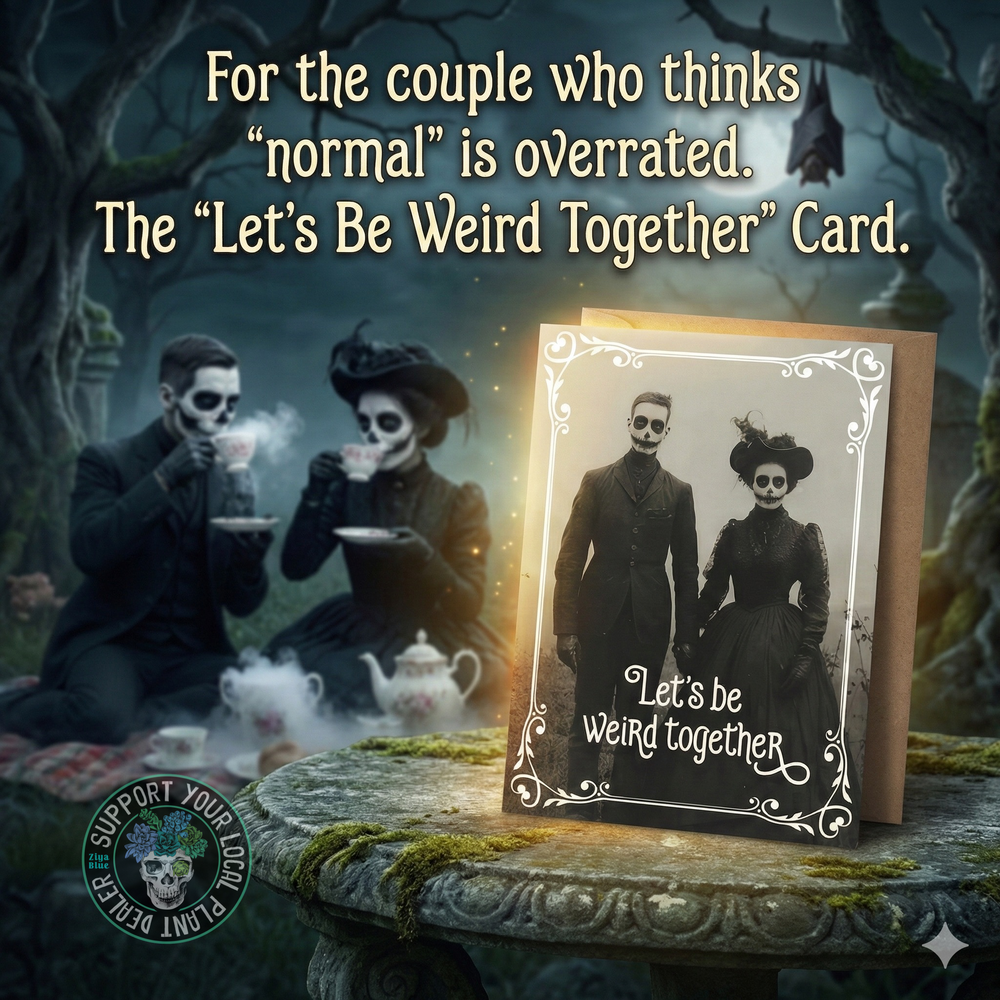 "Let's Be Weird Together" Card