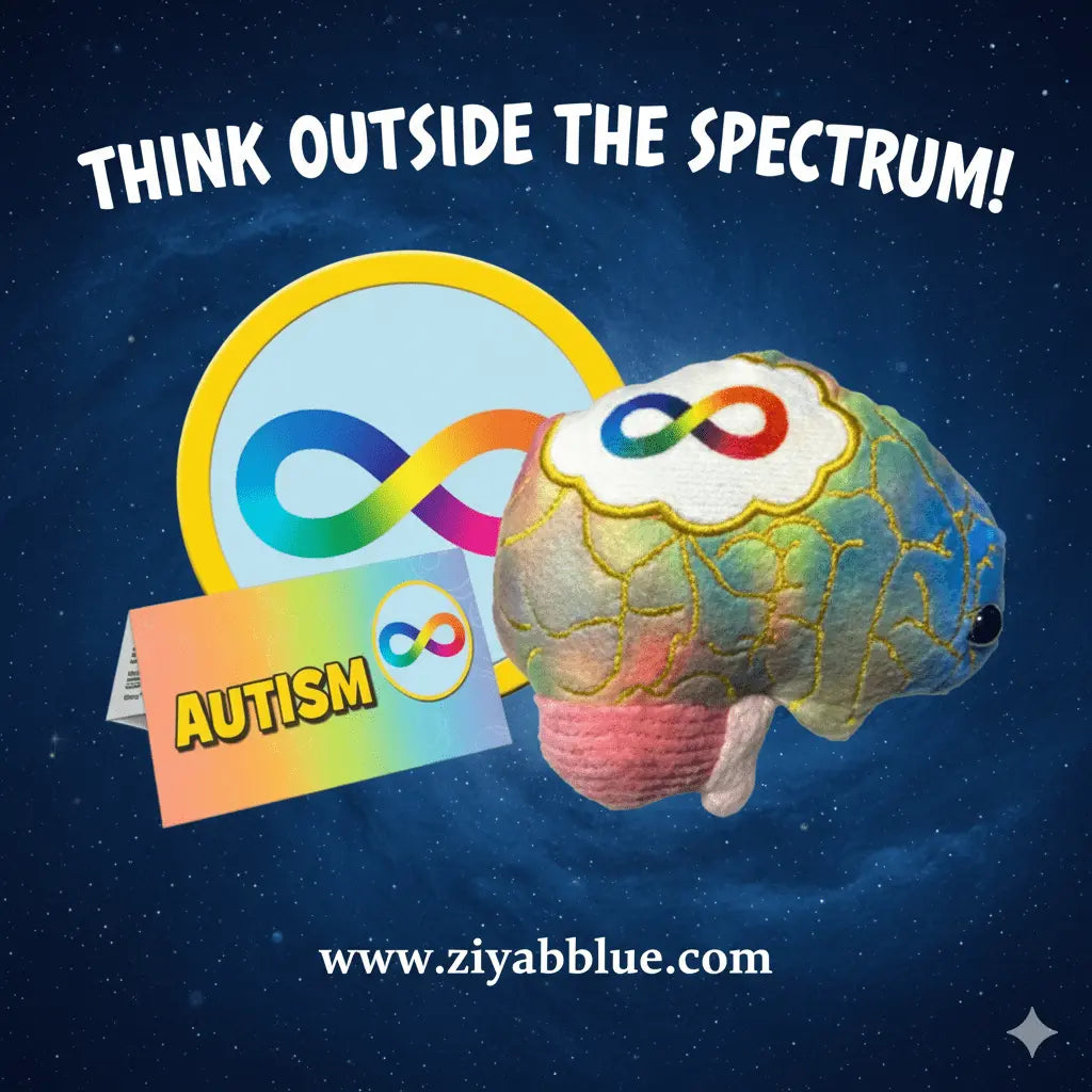 Autism Brain Plush – GIANTmicrobes Neurodiversity & Spectrum Awareness Toy - Ziya Blue