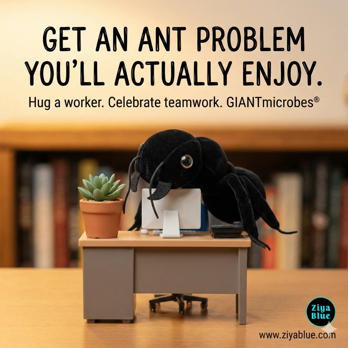 Black Ant (Lasius niger) Plush - Ziya Blue