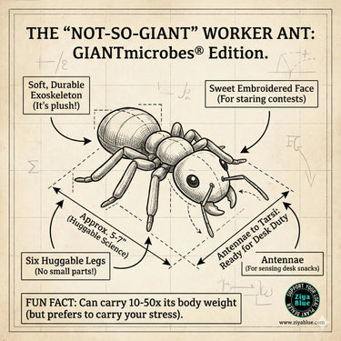 Black Ant (Lasius niger) Plush - Ziya Blue