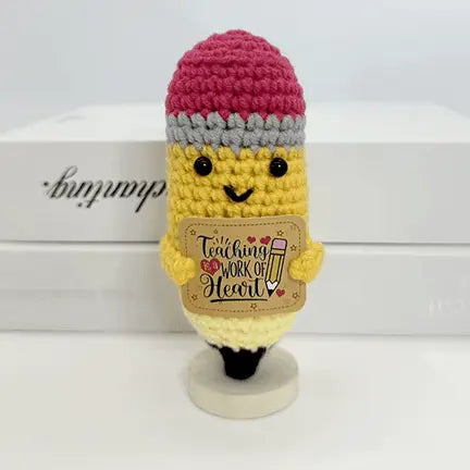 Crochet Teacher Appreciation Pencil - Ziya Blue