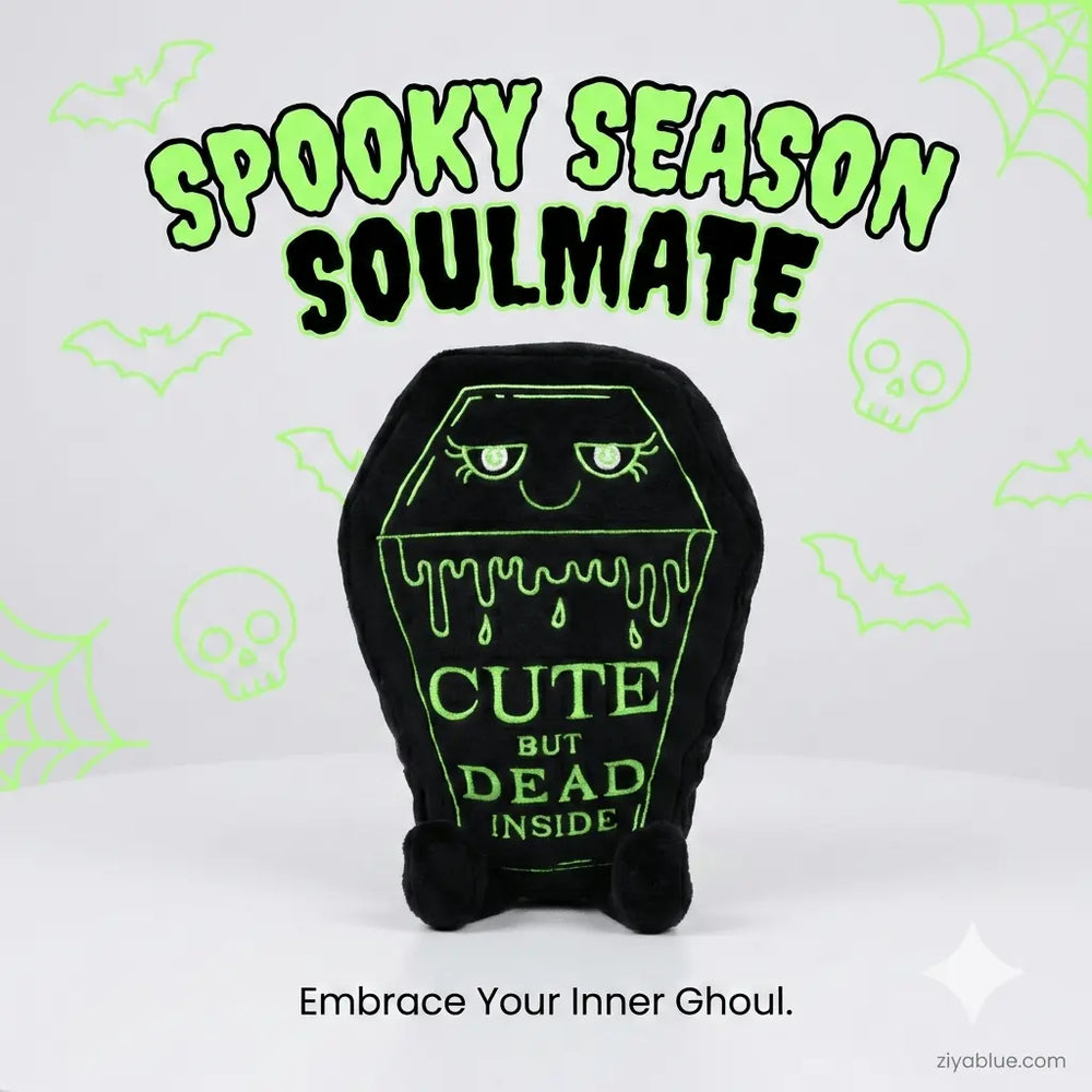 Dead Inside Coffin Plush - Slay from Six Feet Under - Ziya Blue