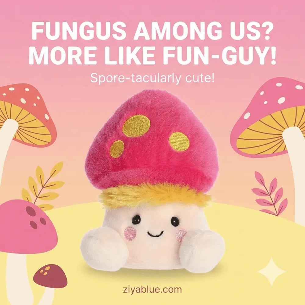 Favio Fluffy Mushroom Palm Pal | 5" Plush - Ziya Blue