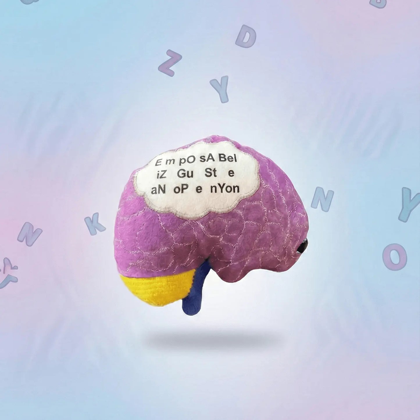 GIANTmicrobes Dyslexia Brain Plush | 5-7" Neurodiversity Awareness Toy - Ziya Blue