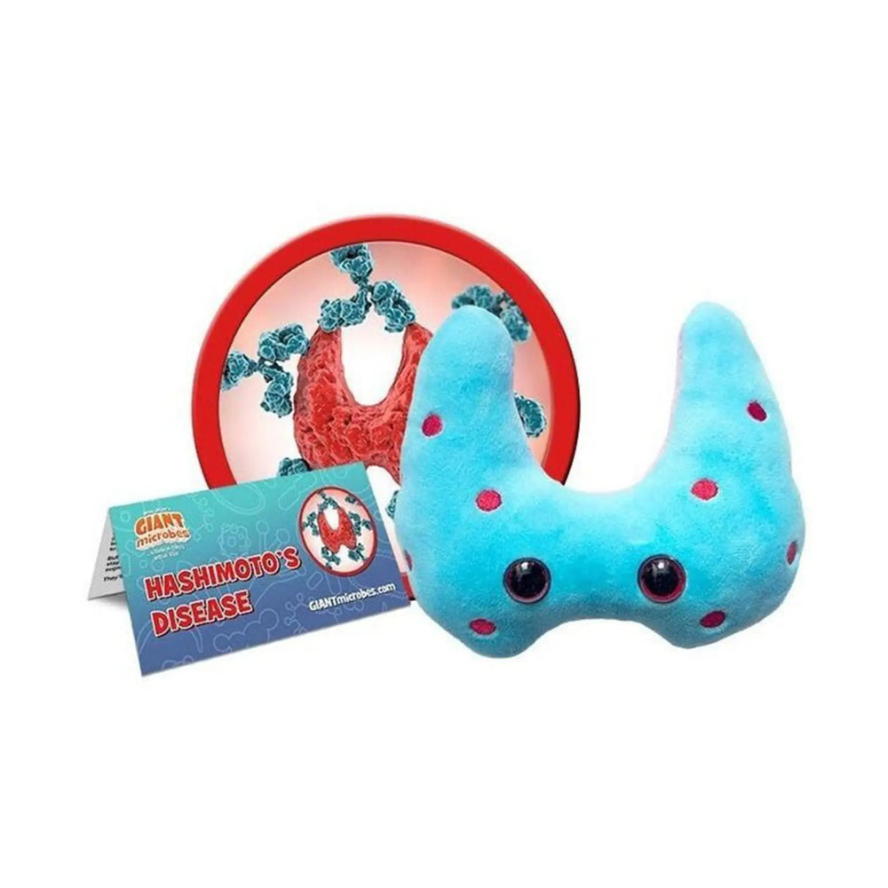 GIANTmicrobes Hashimoto's Disease Plush | 5-7" Thyroid Awareness Toy - Ziya Blue