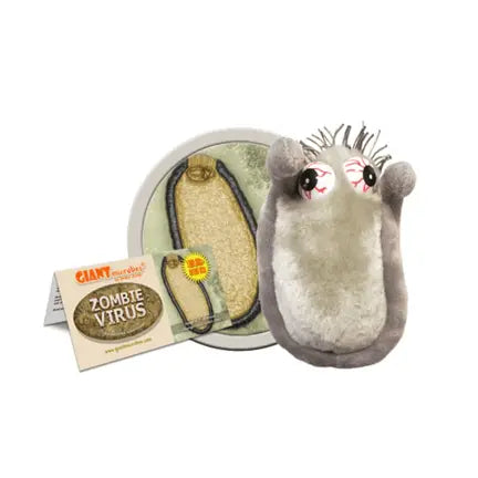 GIANTmicrobes Zombie Virus Plush – Undead Soft Toy (Braaaains?) - Ziya Blue