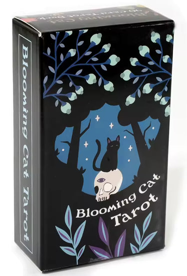 Blooming Cat Tarot: 90-Card Deck for Mystical Feline Lovers - Ziya Blue
