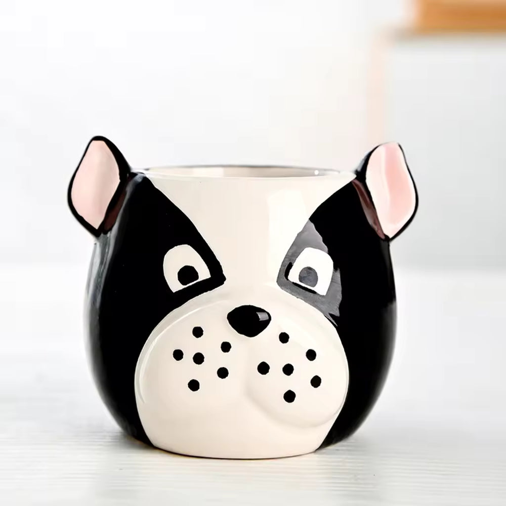 Cartoon Puppy Animal Pot | Dog Face Succulent Planter - Ziya Blue