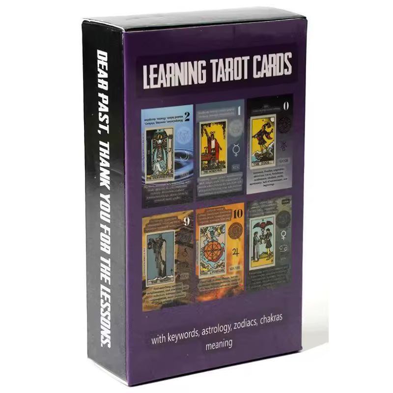 Learning Tarot Cards: Educational Beginner Deck with Keywords & Meanings - Ziya Blue