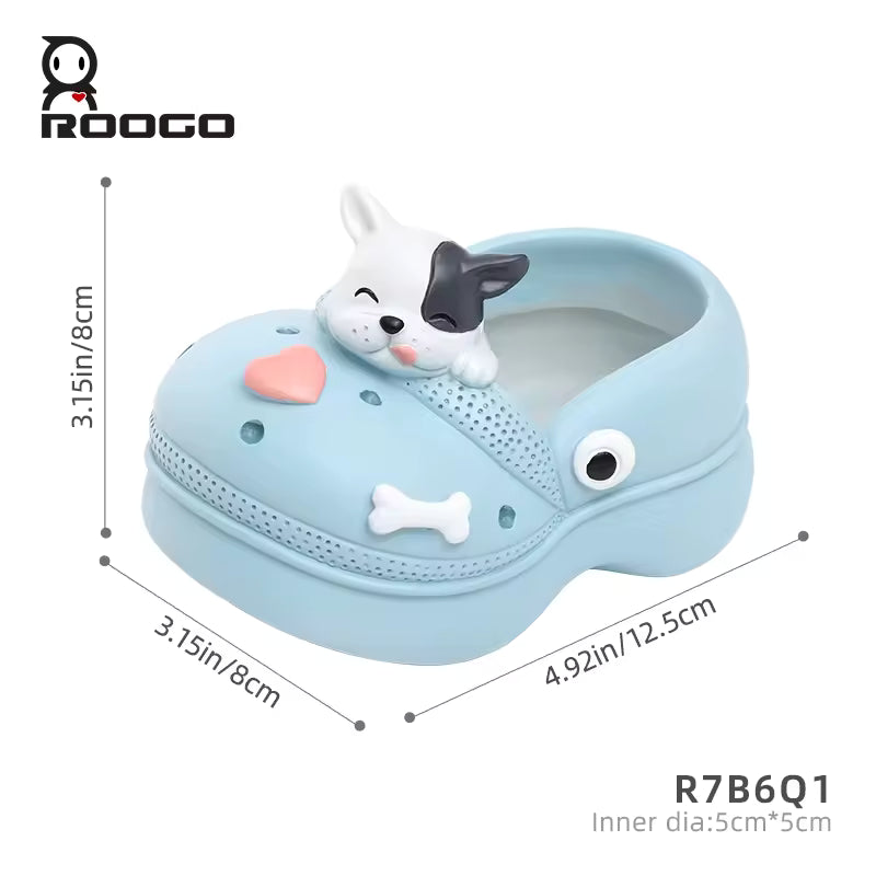 Sole Mates Clog Planter | Animal Shoe Pot (Available in 4 Styles) - Ziya Blue