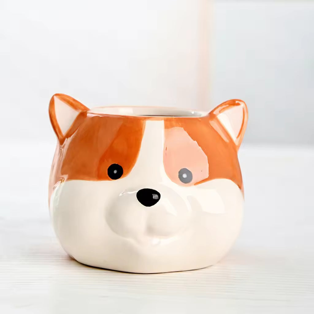 Cartoon Puppy Animal Pot 🐶🌿 - Ziya Blue