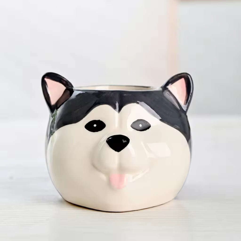 Cartoon Puppy Animal Pot 🐶🌿 - Ziya Blue