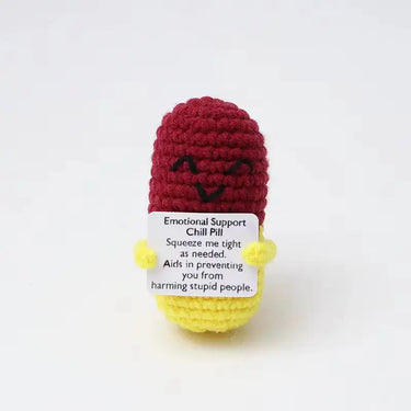 Handmade Crochet "Chill Pill" Desk Toy Ziya Blue
