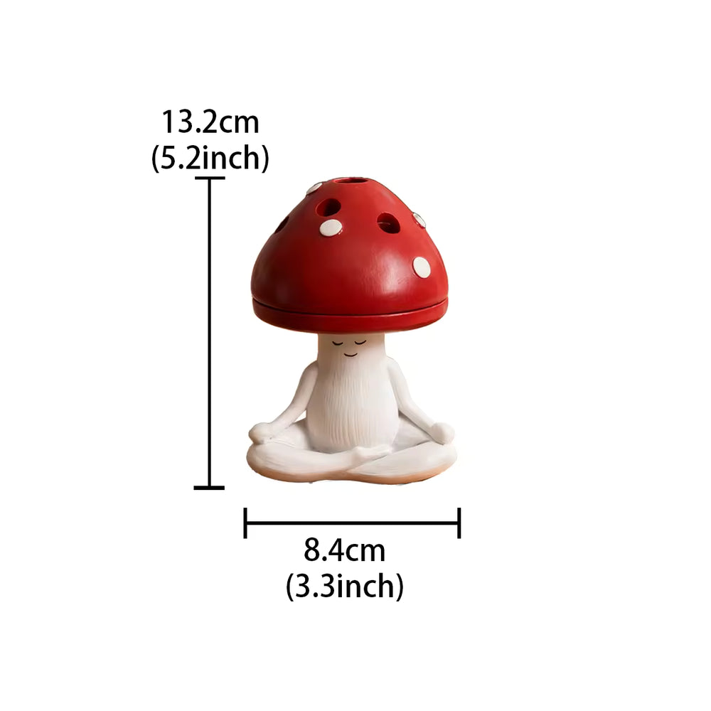 Meditating Mushroom Incense Burner 🌟 - Ziya Blue