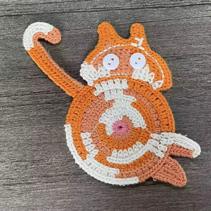 Crochet Cat Butt Coaster
