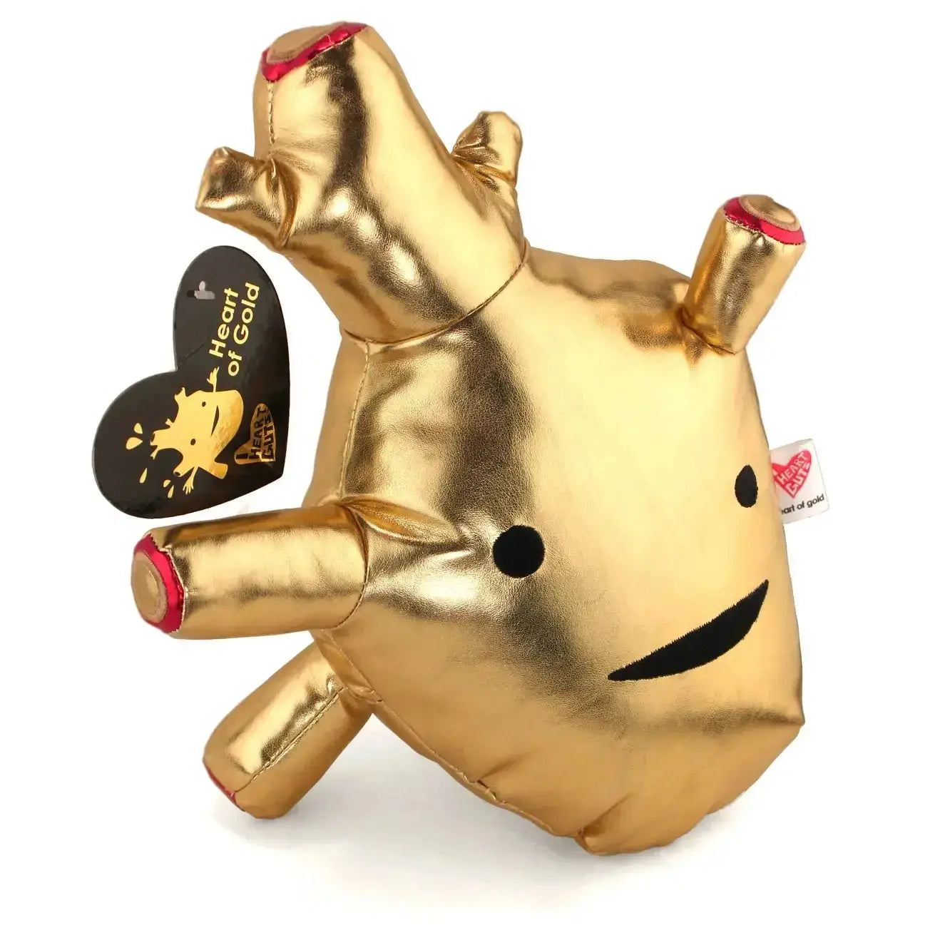 Heart of Gold: The 10.5" Metallic Vinyl Heart Plushie I Heart Guts Ziya Blue