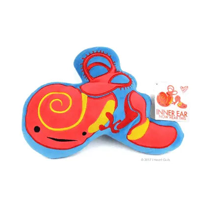 I Heart Guts Inner Ear Plushie | "Now Hear This" – 9" Audiology & Balance Toy - Ziya Blue