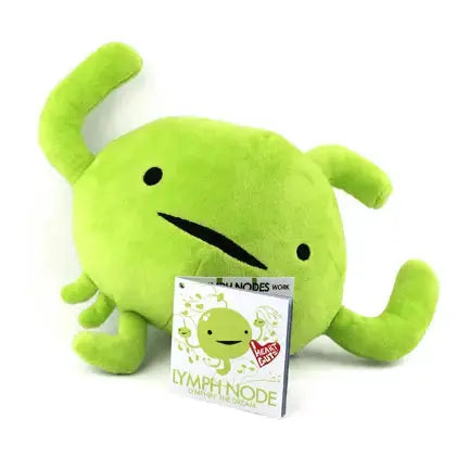 I Heart Guts Lymph Node Plushie | "Rock Your Antibody" – 9" Immune System Plush - Ziya Blue