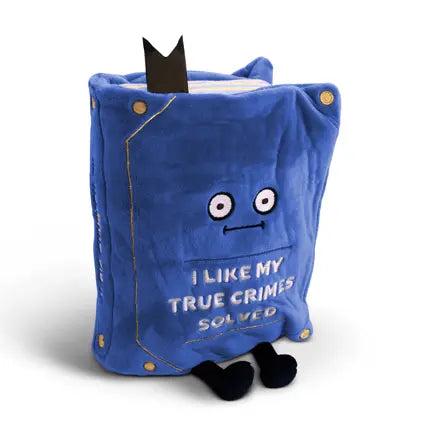 True Crime Book Plush - The Ultimate "Husband Did It" Mascot - Ziya Blue