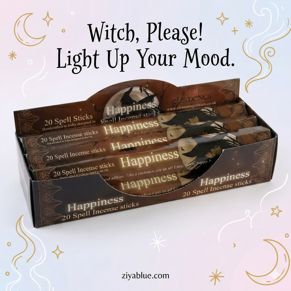 Happiness Spell Incense Sticks by Lisa Parker | 20-Pack Lavender & Orange Blossom