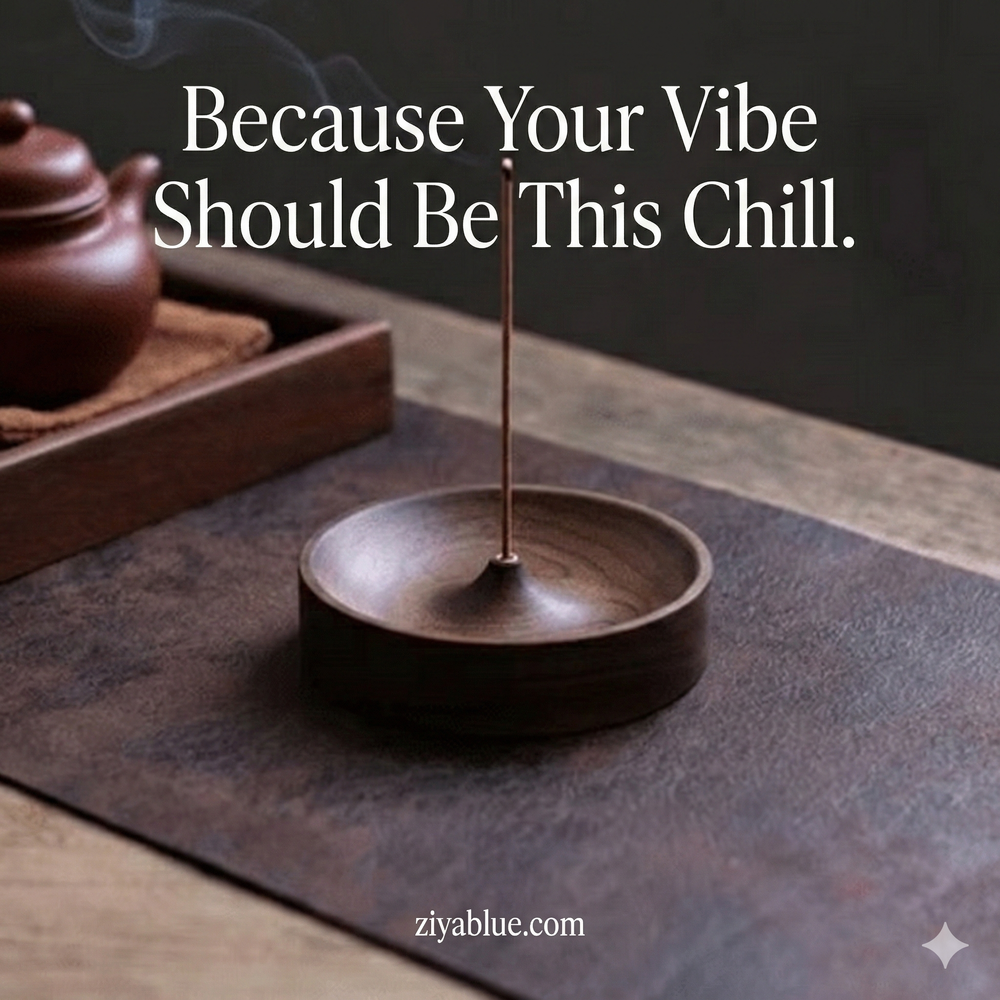 Modern Wood Ash Burner - Walnut Incense Holder 🌳