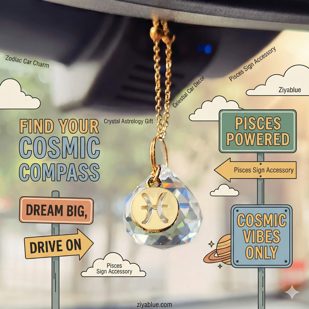 Zodiac Car Charm Suncatcher – Crystal Prism (Star Power)