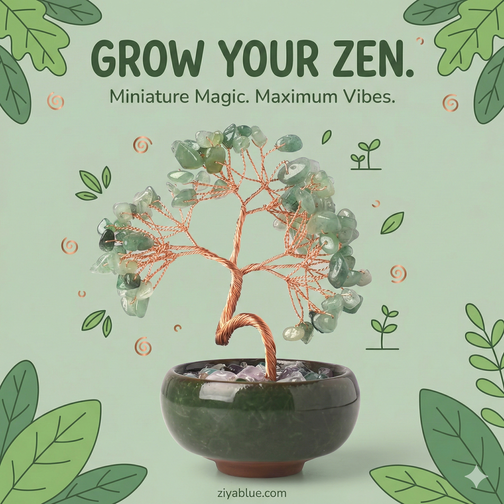 Gemstone Bonsai Tree | Chakra Healing Crystal Tree | 10-12cm Tree of Life