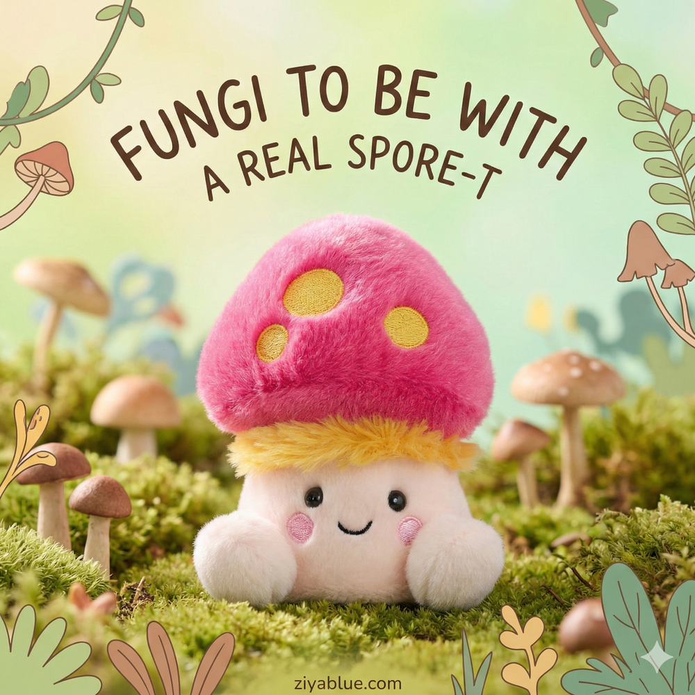 Palm Pals – Favio Fluffy Mushroom – 5" Plush Forest Delight