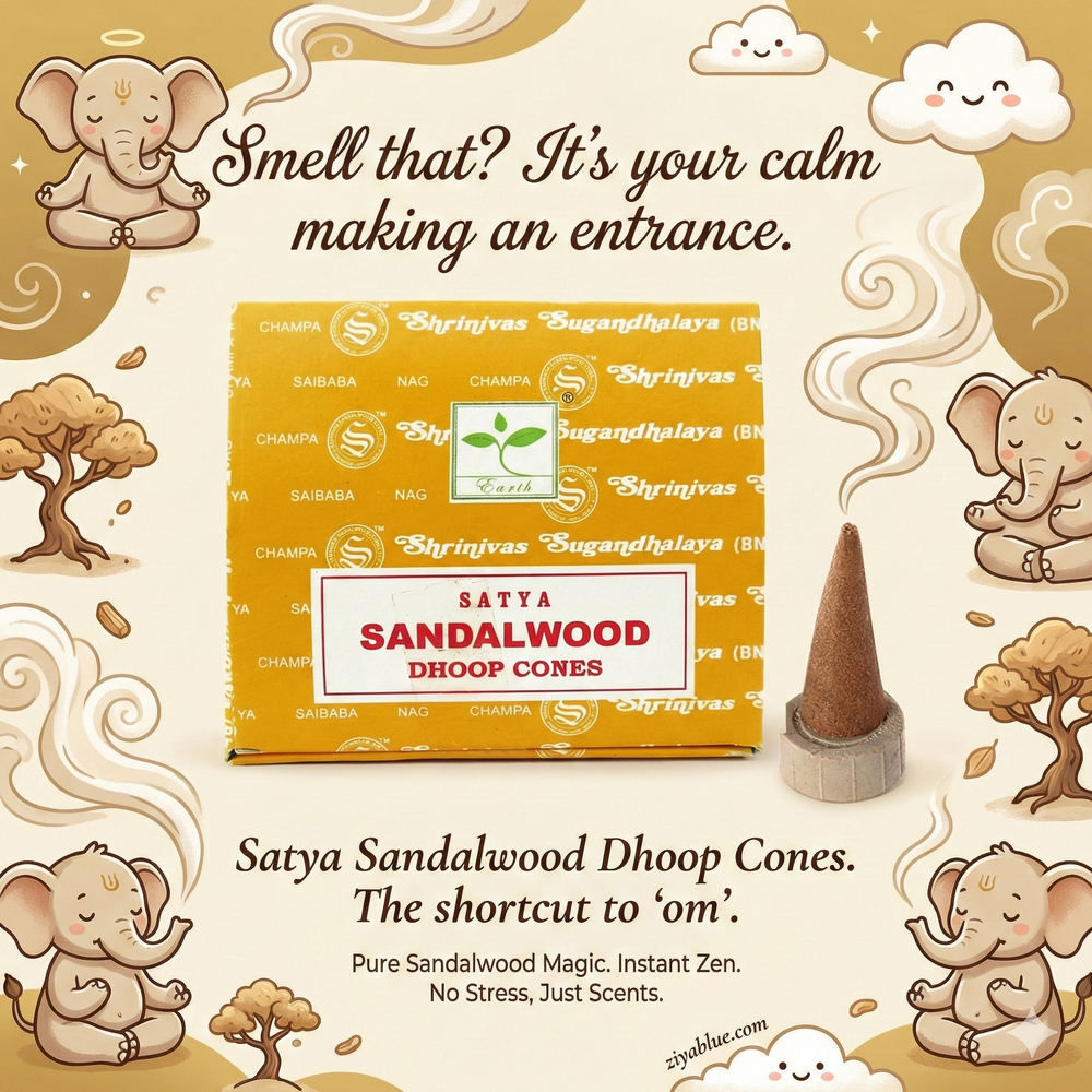 Satya Sandalwood Dhoop Cones | The Scent of Sanity