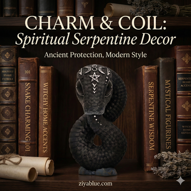 Dark Serpent Figurine | Gothic Occult Snake Statue