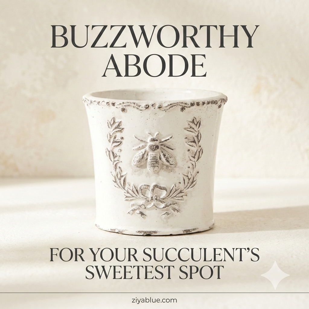 Embossed Bee Crest Planter – The "Bee's Knees" of Rustic Decor