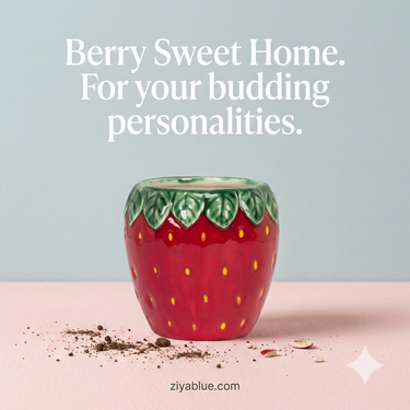 Fresh Picked Strawberry Ceramic Planter | Cottagecore Fruit Pot 🍓🌱