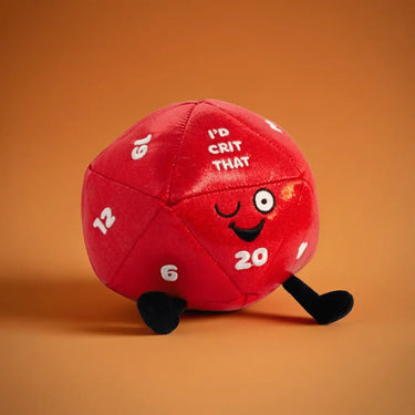 "I’d Crit That" Plush D20 - The Softest Natural 20 - Ziya Blue