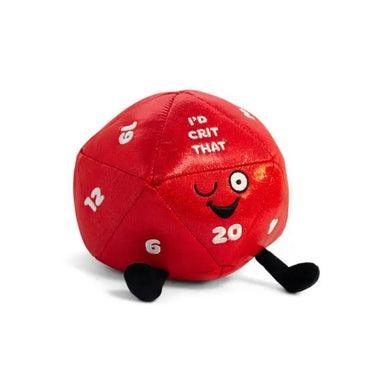 "I’d Crit That" Plush D20 - The Softest Natural 20 - Ziya Blue