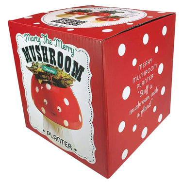 Kawaii Mushroom Planter – Small Ceramic Pot (Cottage Core Cutie) - Ziya Blue