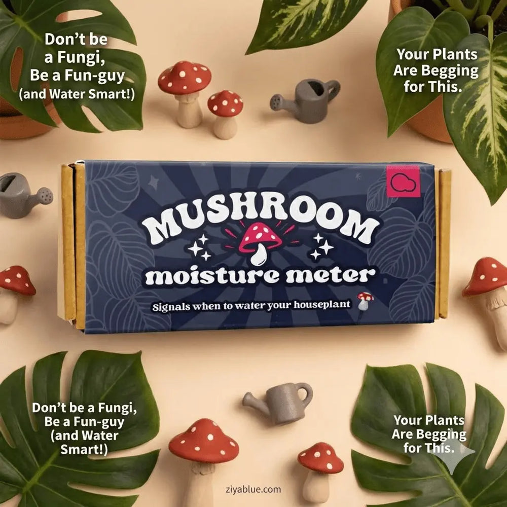 Mushroom Moisture Meter 🍄🌿 - Plant Care Tool - Ziya Blue