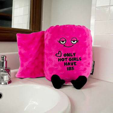 Hot Girls Have IBS Plush | Sassy Toilet Paper Roll Gift - Ziya Blue